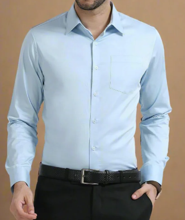 Men’s Light Blue Formal Full Sleeve Shirt