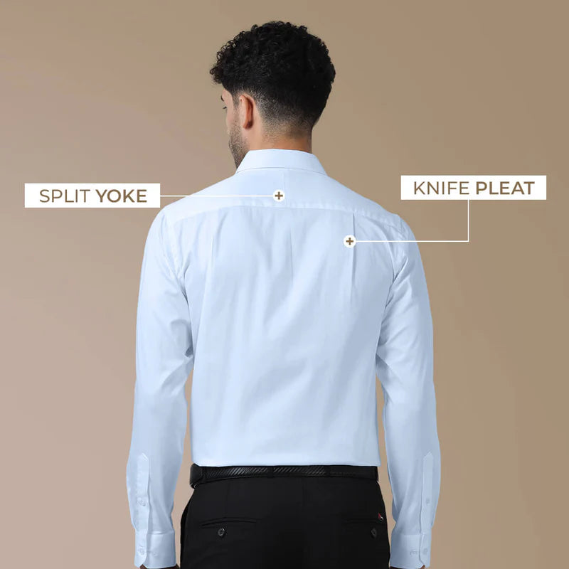Men’s Light Blue Formal Full Sleeve Shirt