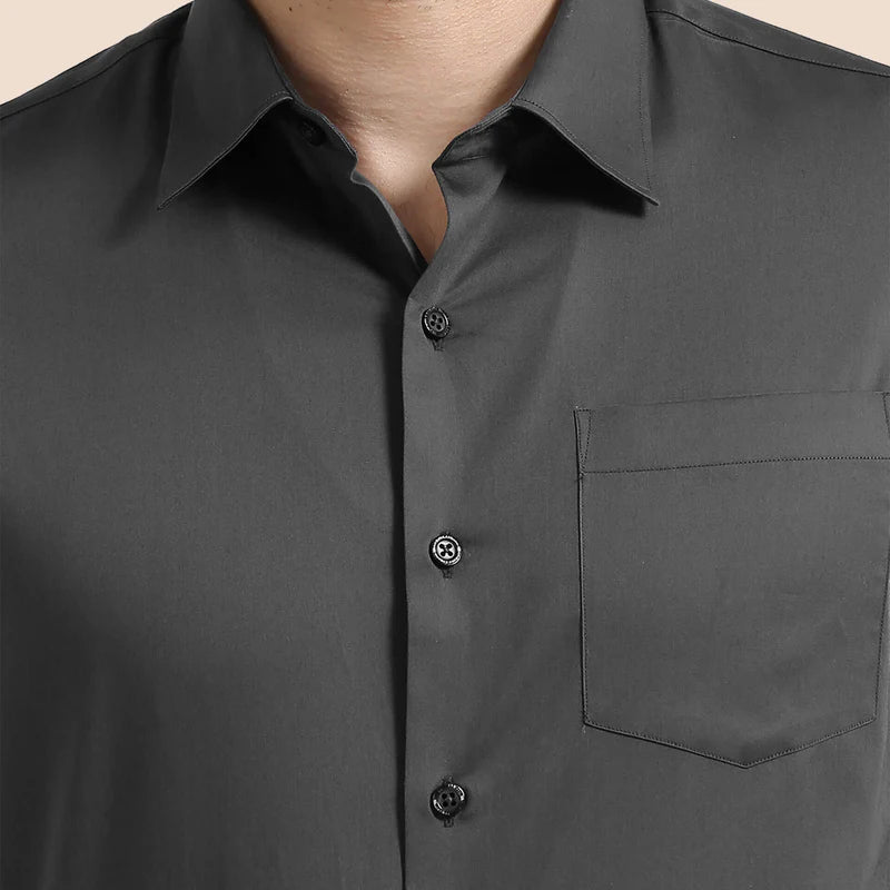 Men’s Premium Black's Grey Formal Shirt