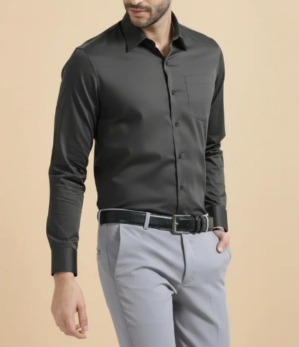 Men’s Premium Black's Grey Formal Shirt