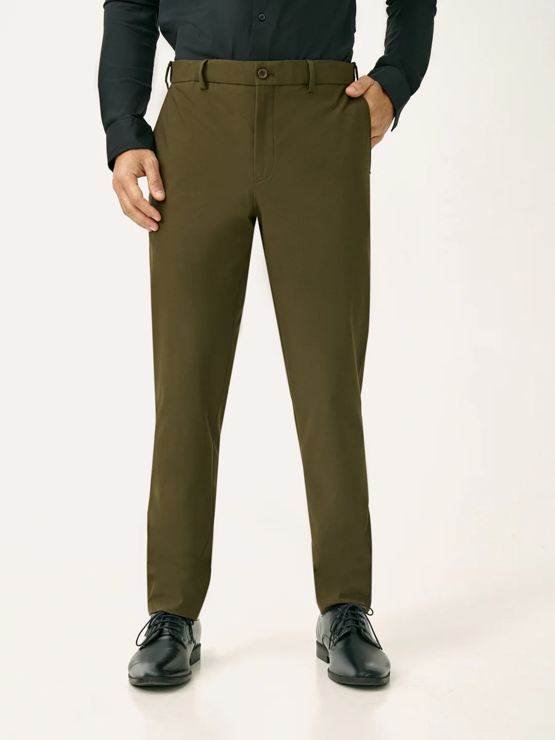 Men’s Olive Green Formal Trousers