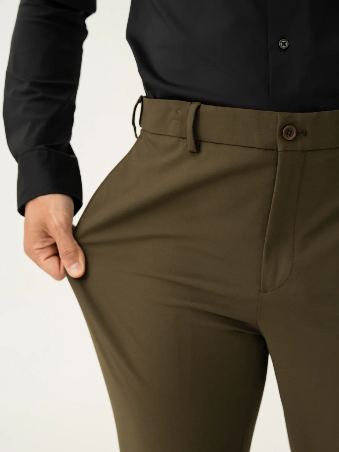 Men’s Olive Green Formal Trousers