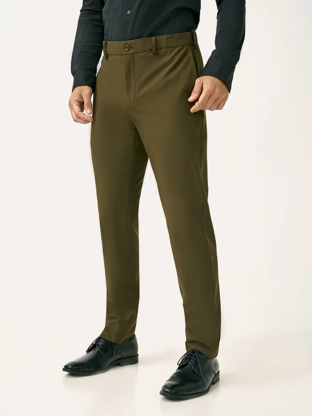 Men’s Olive Green Formal Trousers