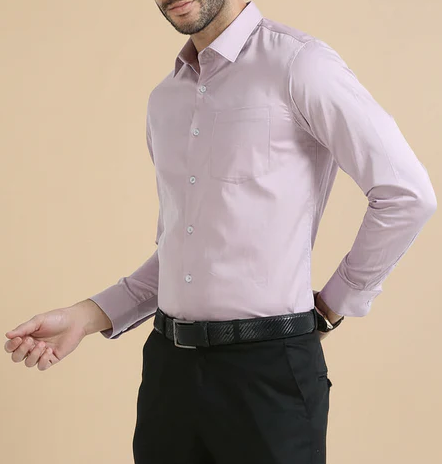 Men’s Elegant Light Pink Formal Shirt