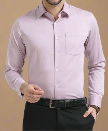 Men’s Elegant Light Pink Formal Shirt