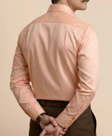 Men’s Light Peach Formal Dress Shirt