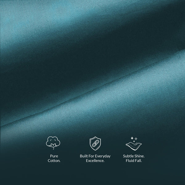 Men’s Teal Satin Finish Formal Shirt