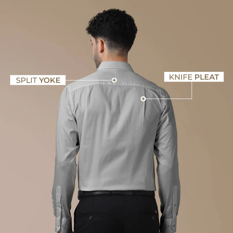 Men’s Light Gray Formal Dress Shirt