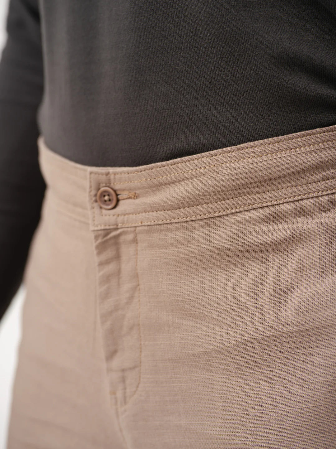 Men’s Relaxed Fit Casual Trousers – Beige Brown