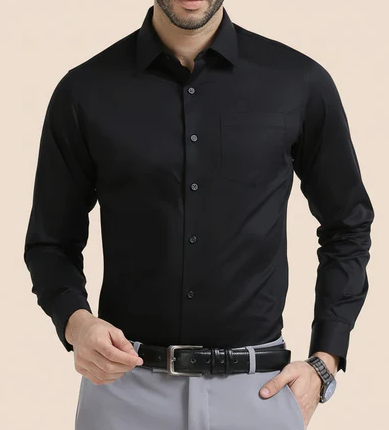Men’s Classic Black Formal Shirt