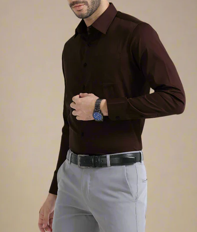 Men’s Dark Brown Formal Shirt