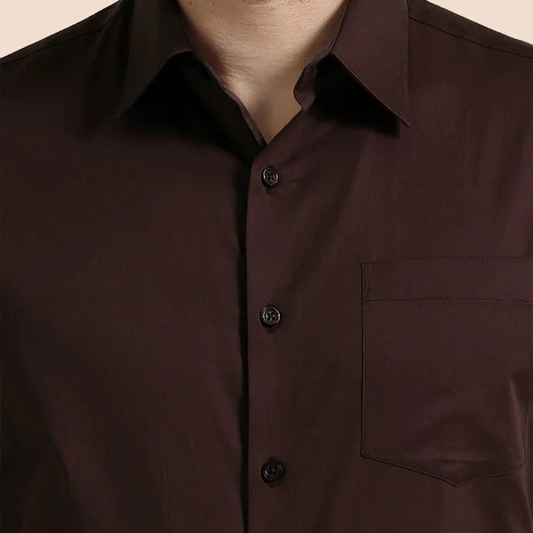 Men’s Dark Brown Formal Shirt