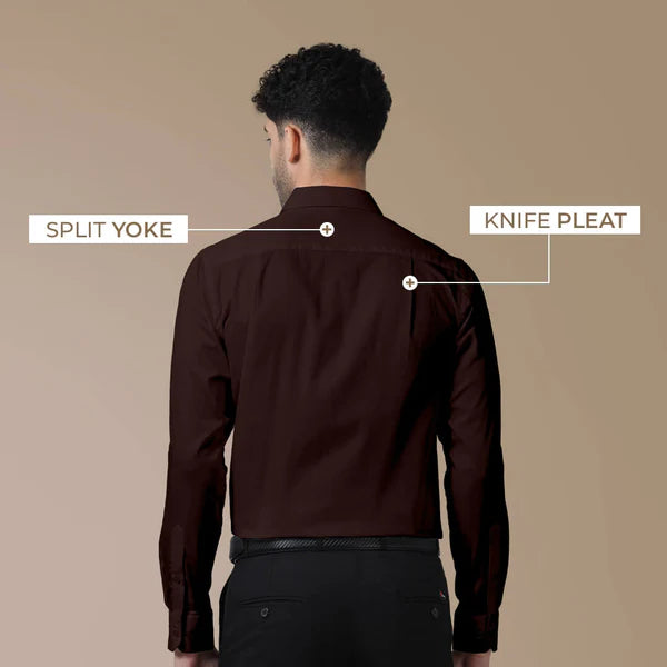 Men’s Dark Brown Formal Shirt