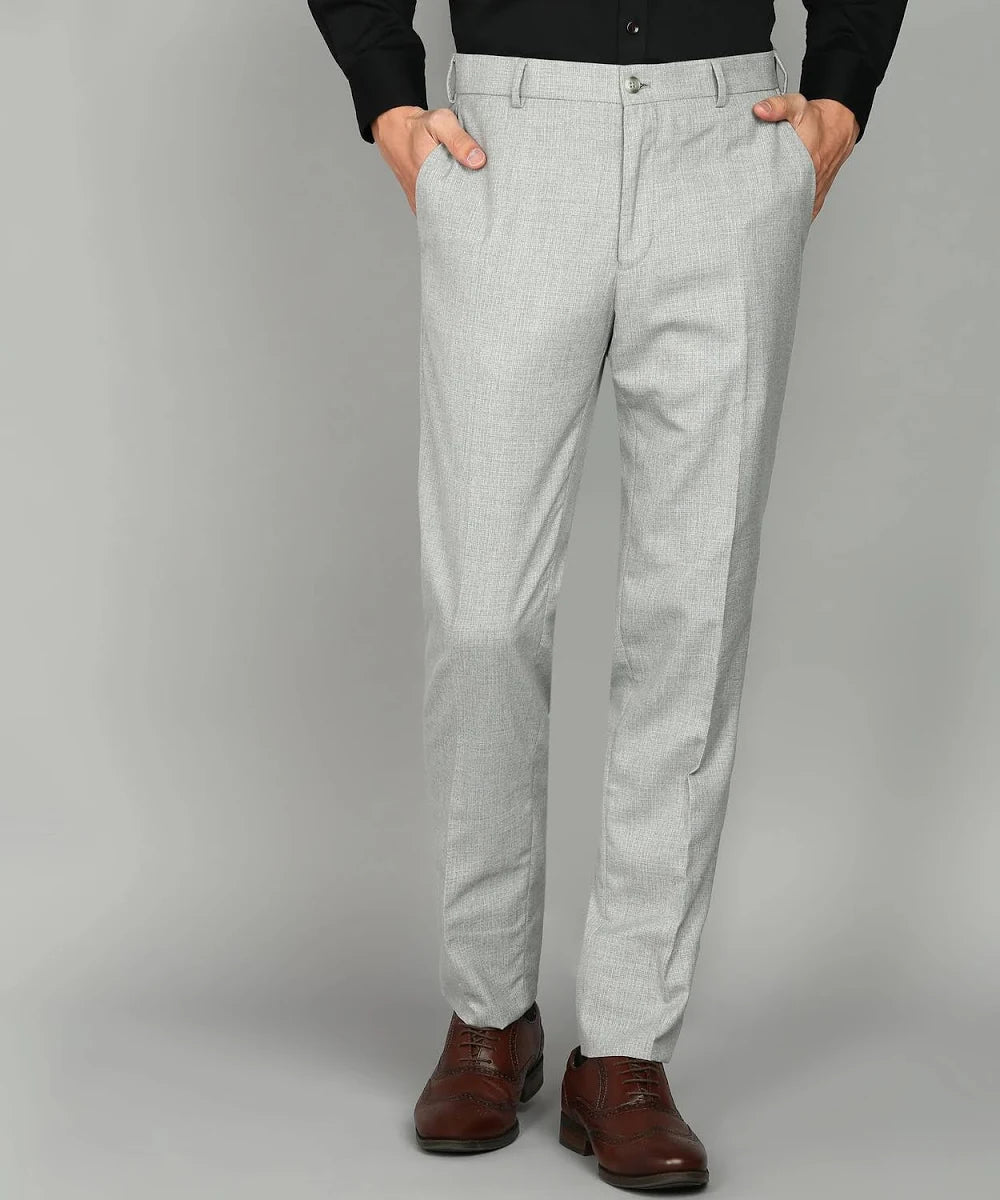 Raymond Men Slim Fit Grey Trousers